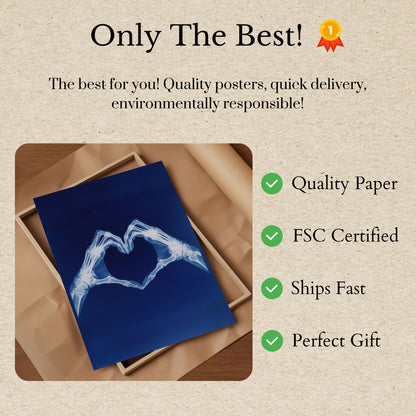 X-Ray Heart Hands Poster