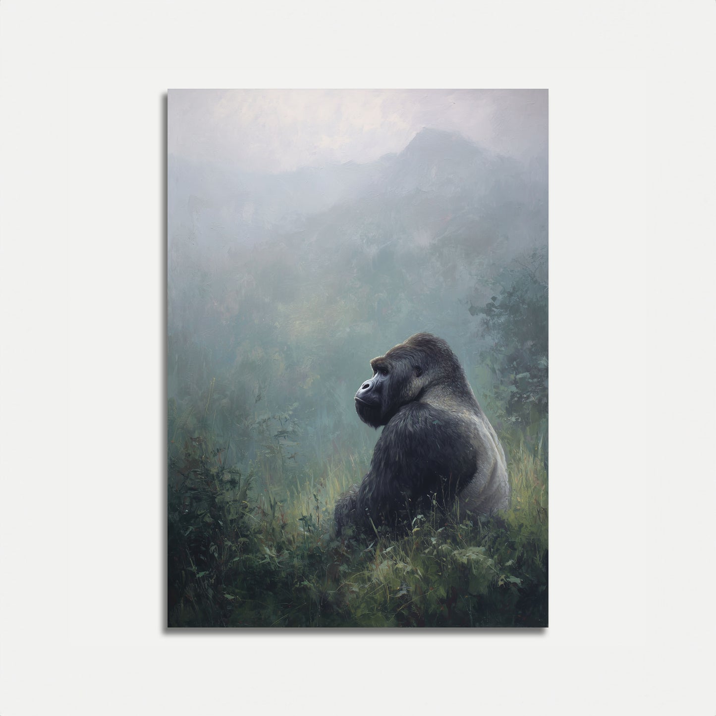 Poster Gorilla nelle Montagne Nebbiose