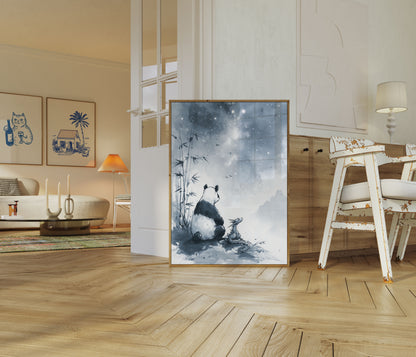 Celestial Panda and Dragon Poster