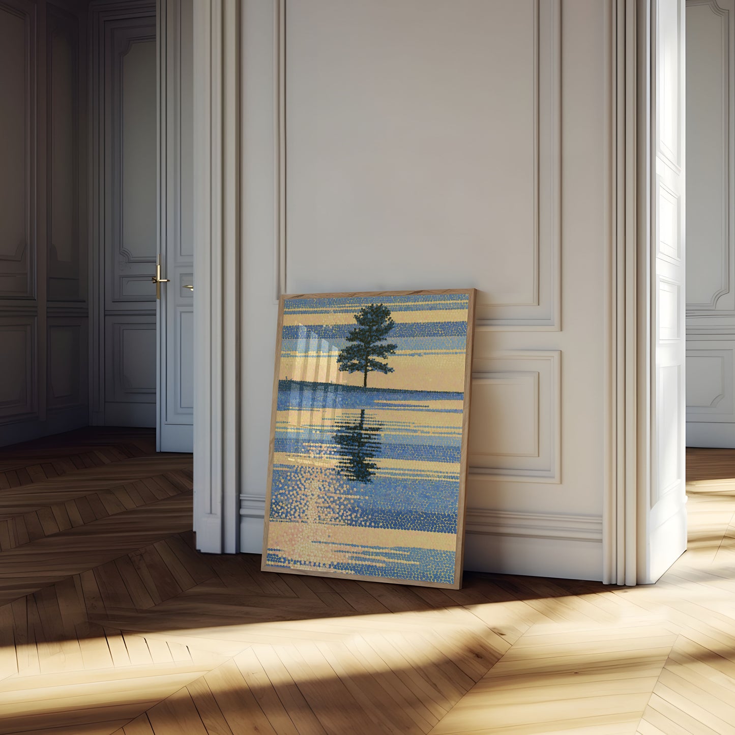 Serene Boom Reflectie Poster