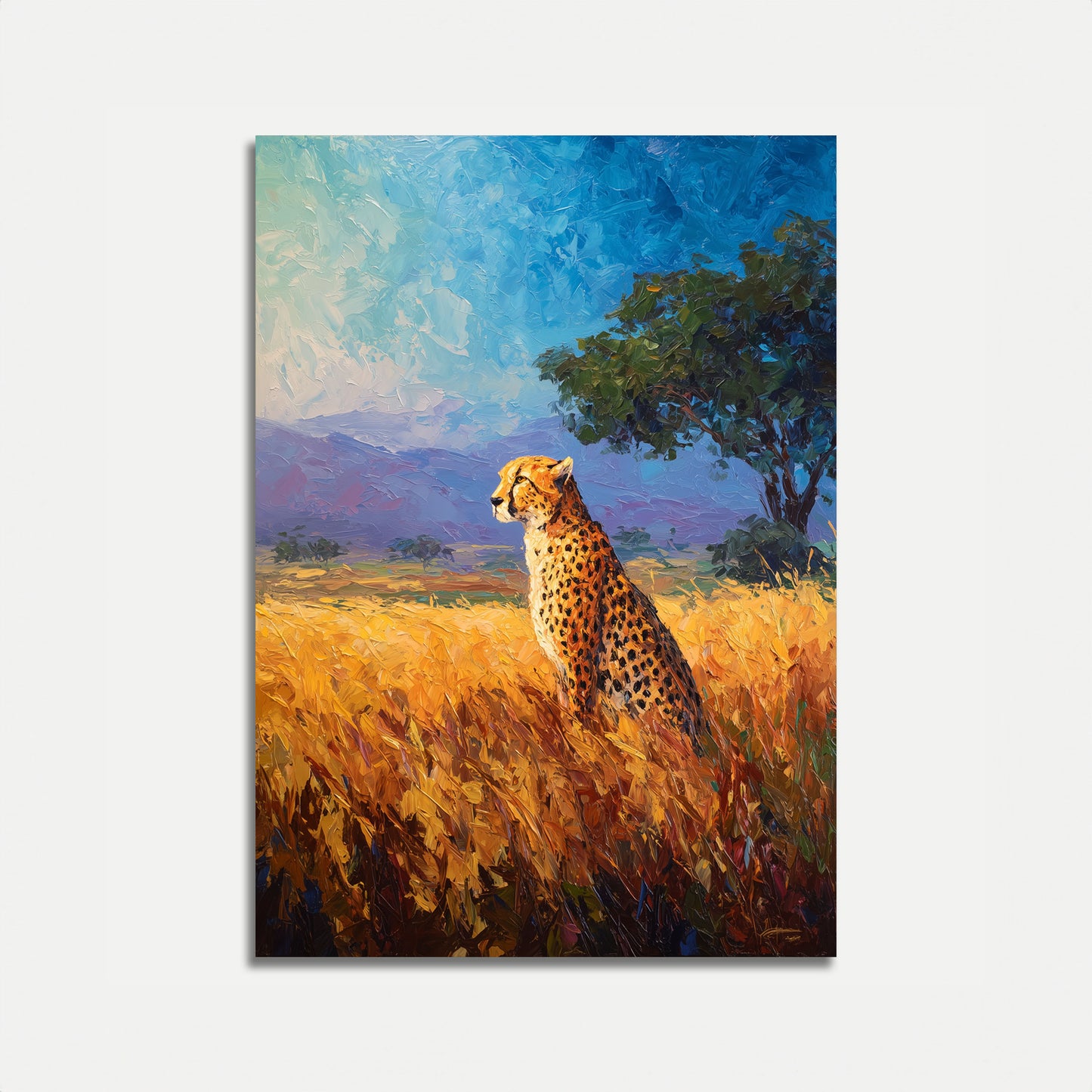 Golden Savanna Cheetah Poster