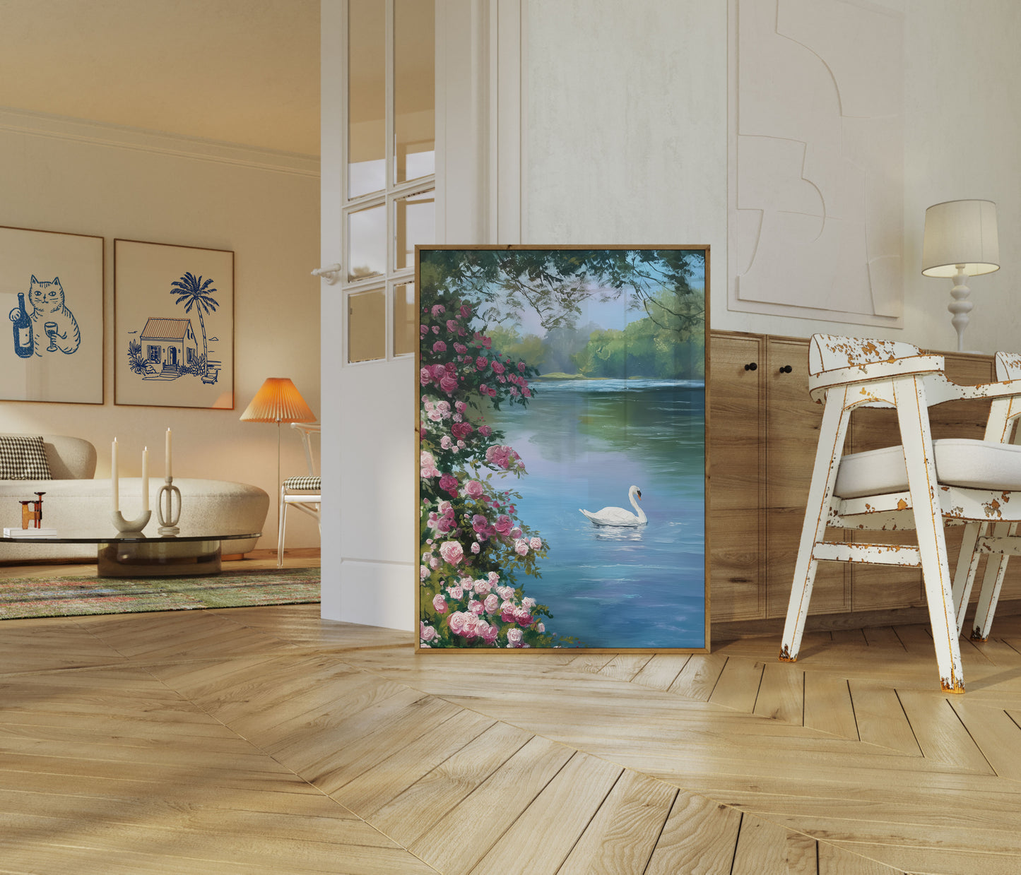 Serene Swan Lake Poster