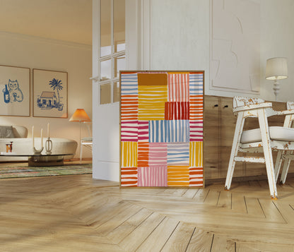 Abstract Color Blocks Poster