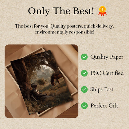 Moment de quiétude d'un chevalier médiéval