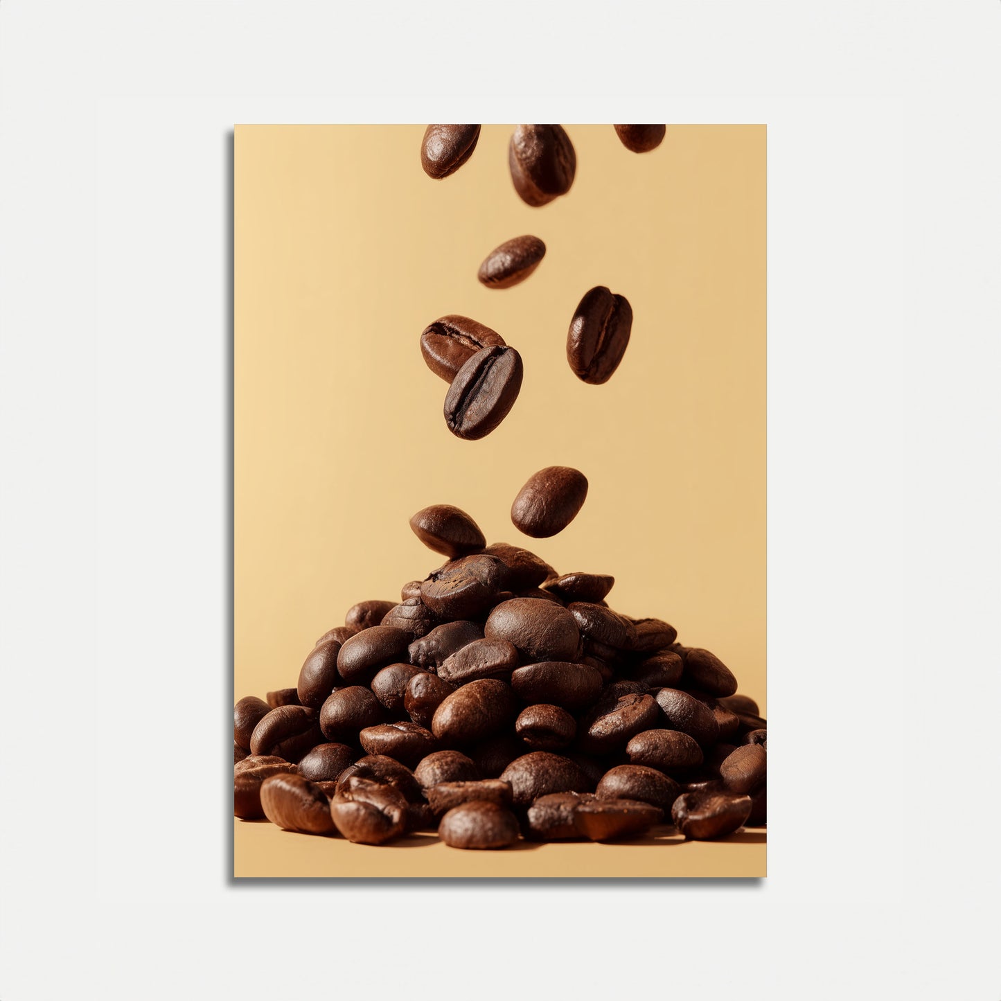 Falling Coffee Beans Poster