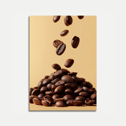 Falling Coffee Beans Poster