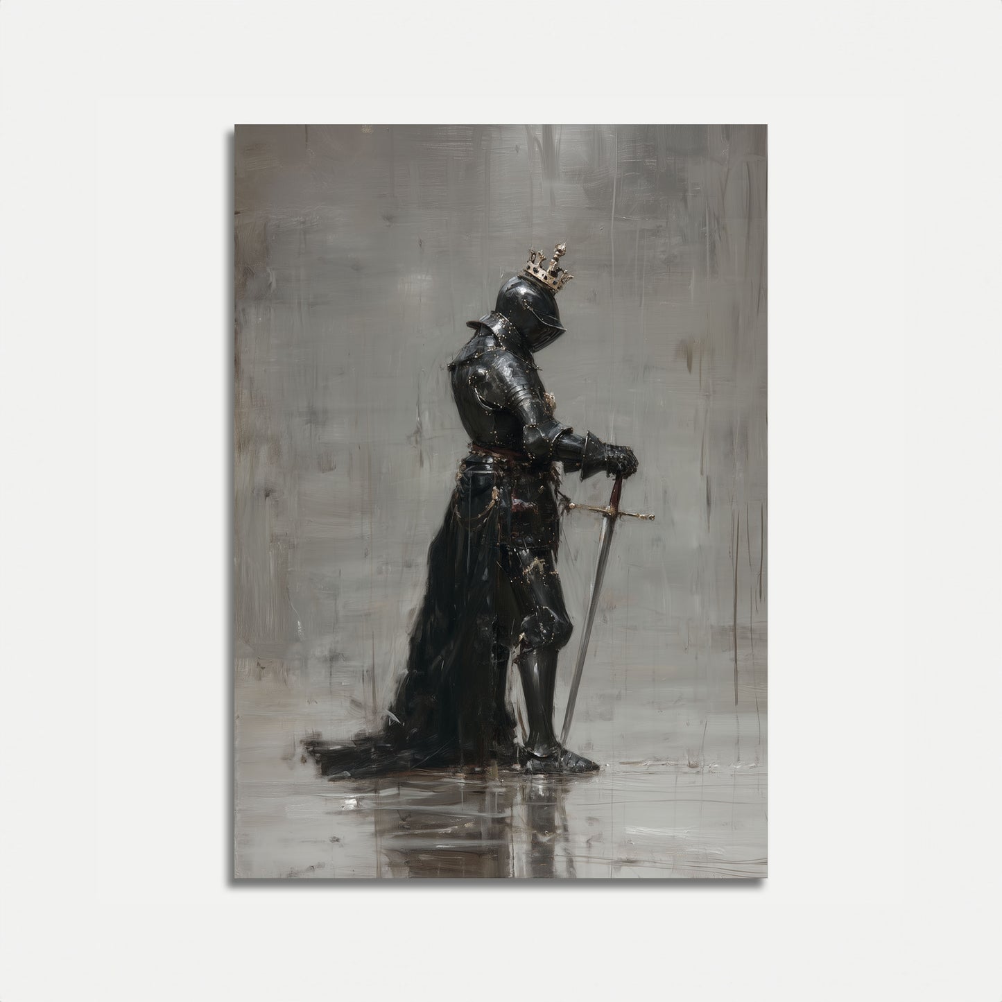 Wounded Dark Knight Medieval Poster