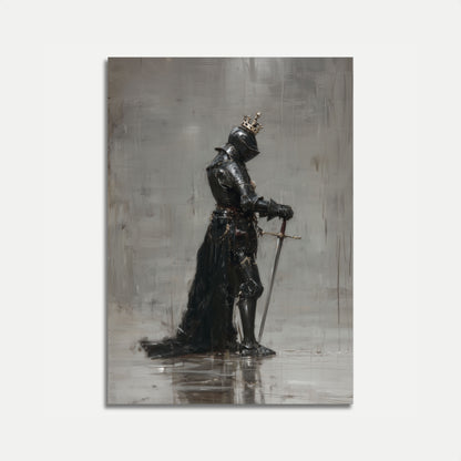 Wounded Dark Knight Medieval Poster