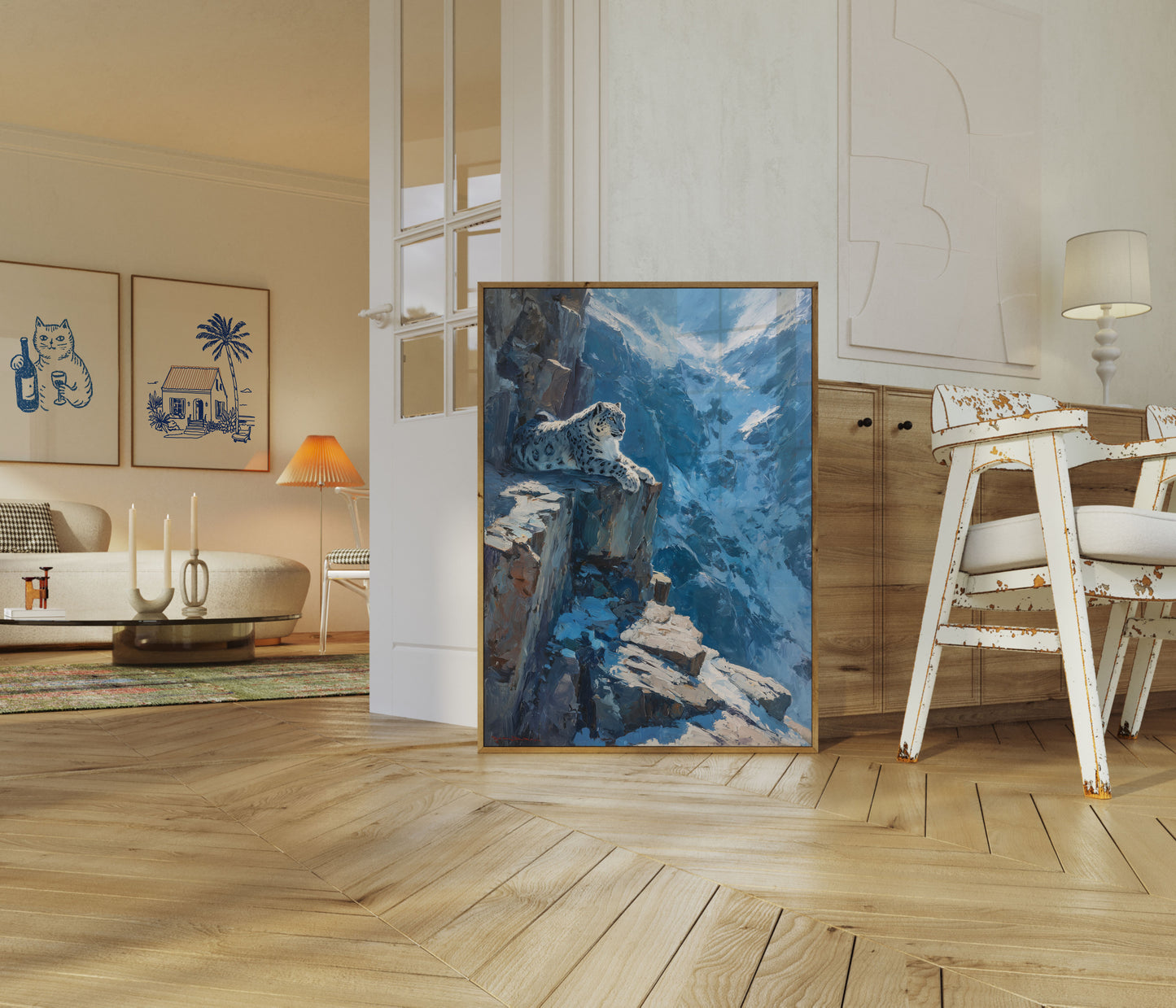 Sneeuwluipaard Bergpiek Poster