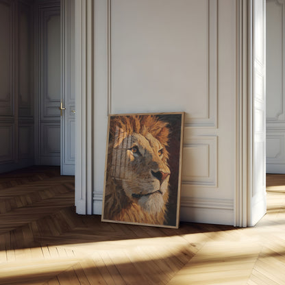 Plakat Portret Majestatycznego Lwa
