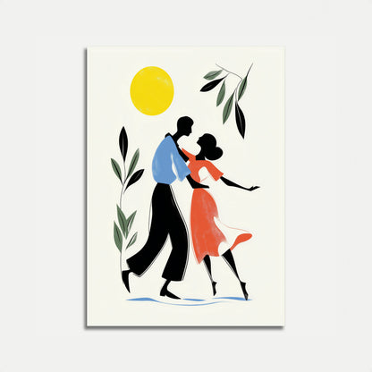 Póster de movimientos de baile elegantes