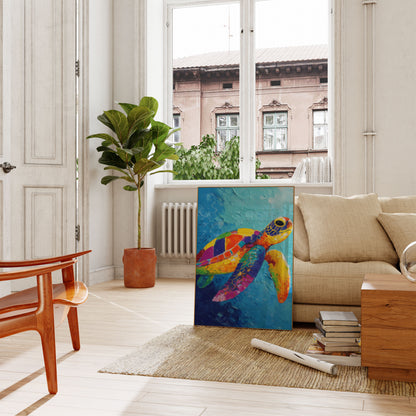 Vibrant Sea Turtle Ocean Poster