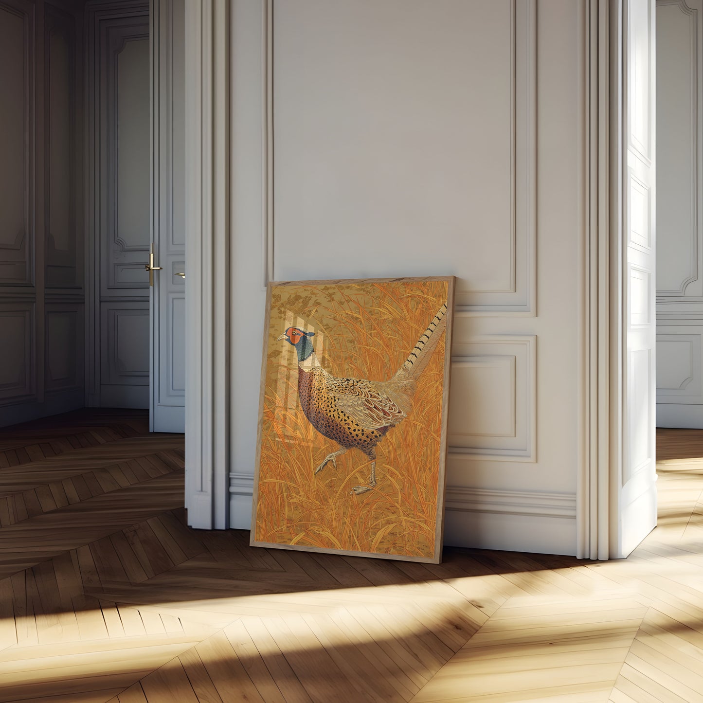 Fazant in Gouden Grasveld Poster