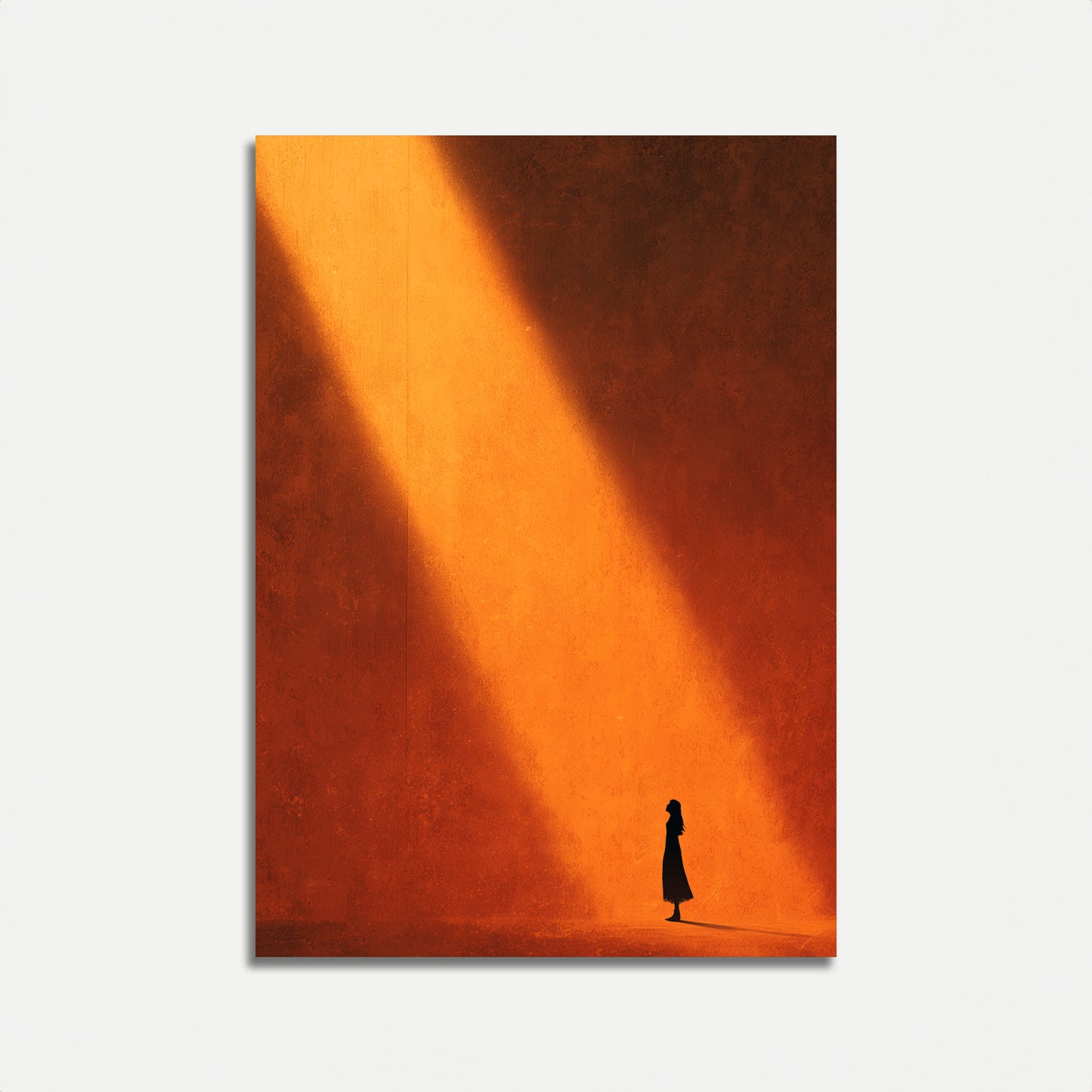 Burning Light Silhouette Poster