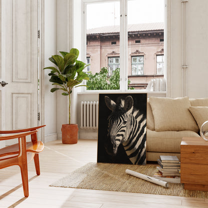 Elegant Zebra Black and White Poster