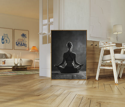 Zen-Meditation Silhouette Poster