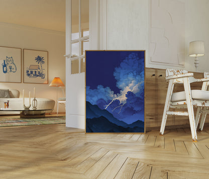 Gewitter-Nacht-Himmel-Poster