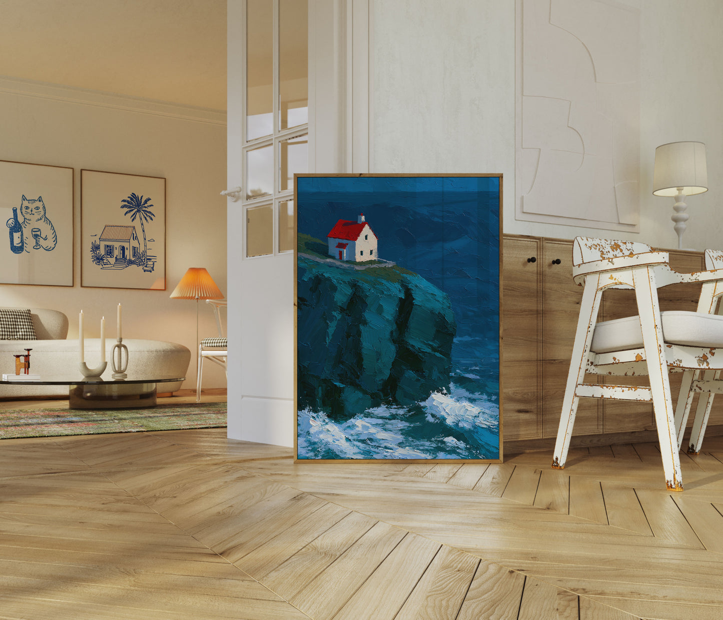 Poster Faro su Scogliere Costiere
