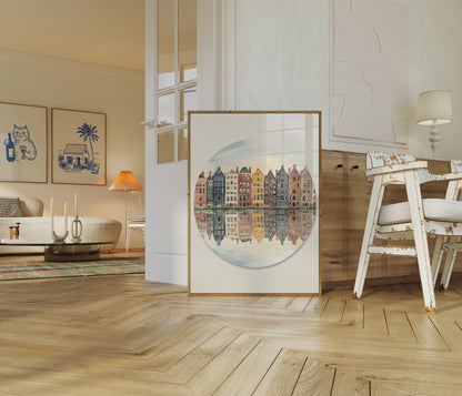 Plakat med Amsterdams Kanalboliger