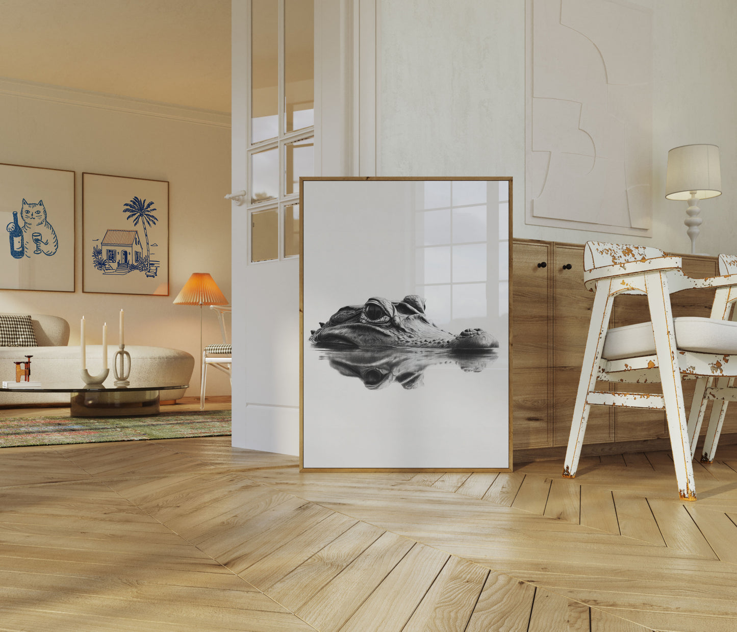 Póster de reflejo en el agua de Stealth Predator