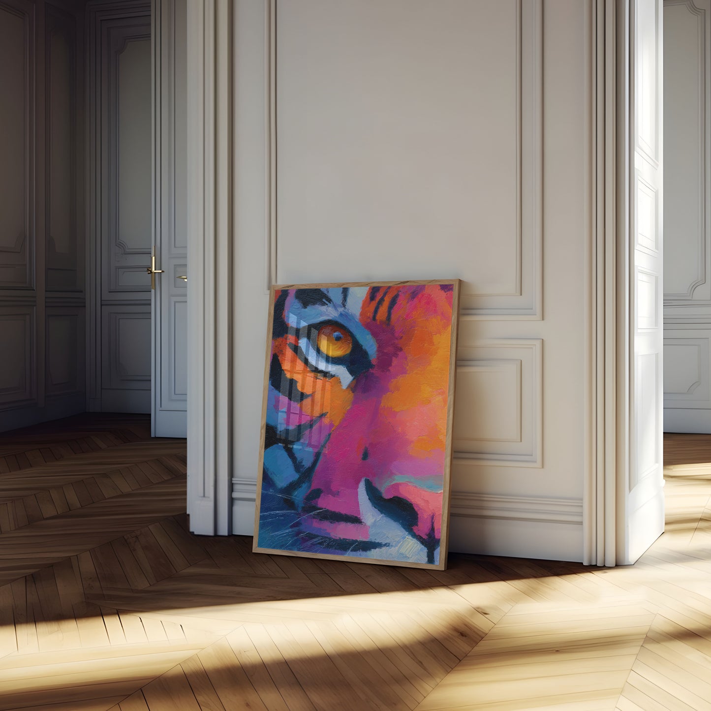Colorful Abstract Tiger Poster