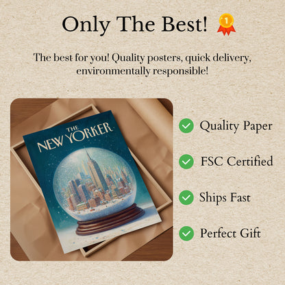 New York Snow Globe City Poster