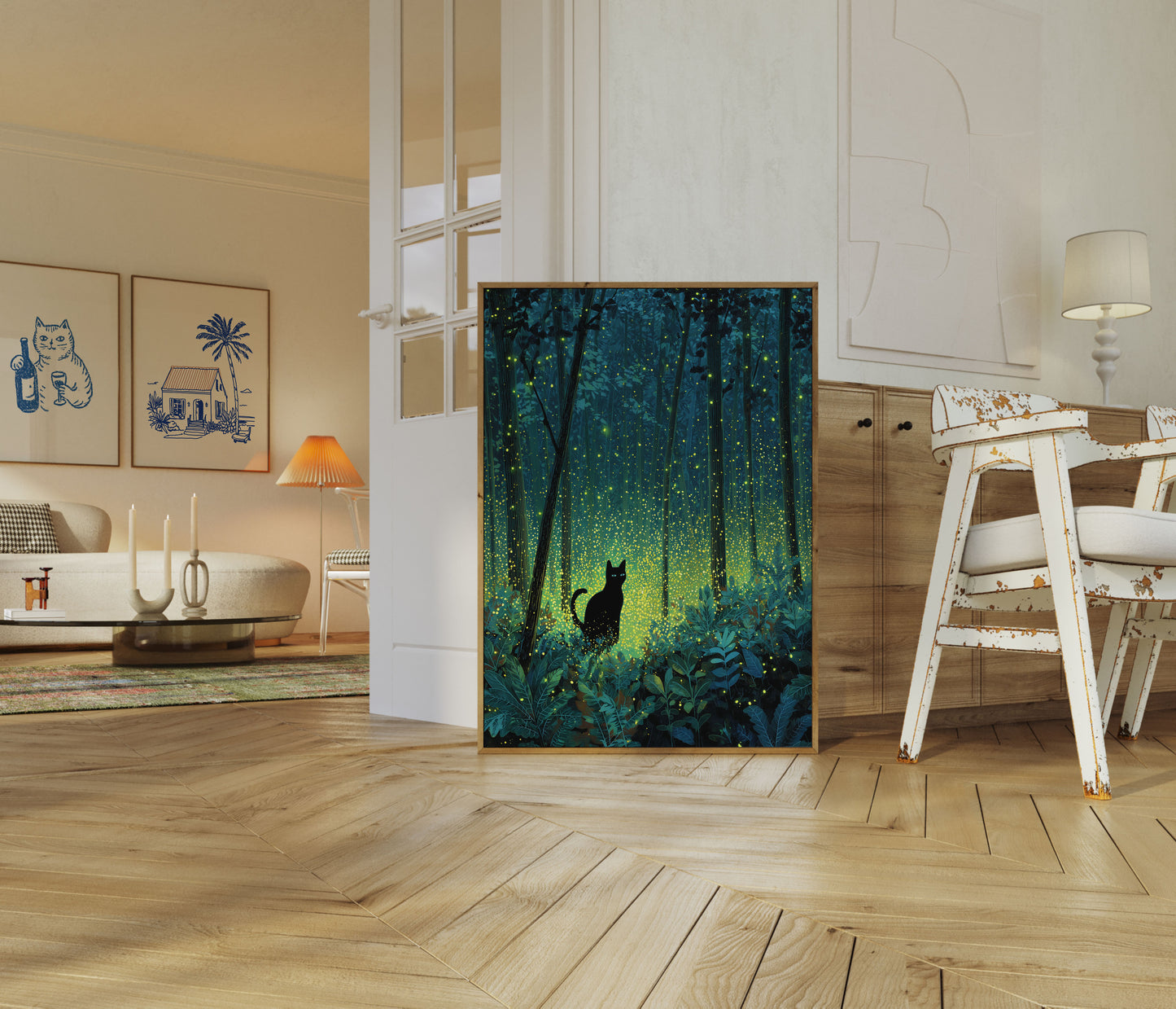 Kat i Fortryllet Skov Plakat