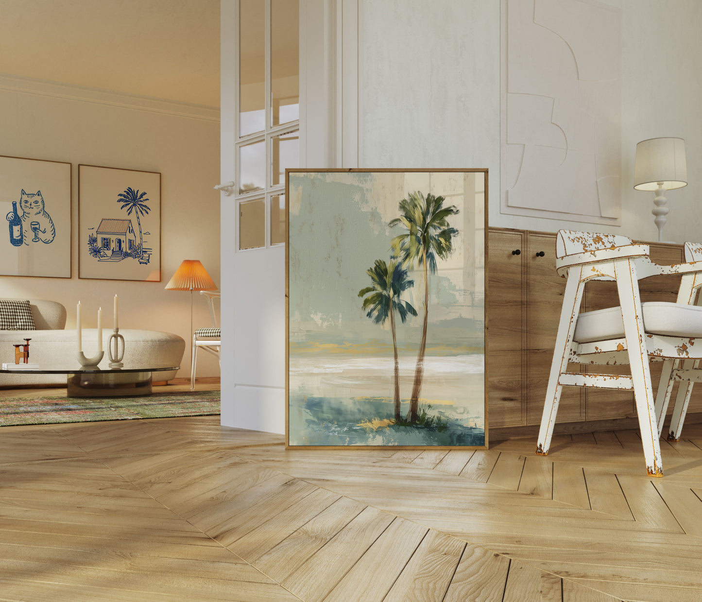 Plakat Spokój Tropikalnej Plaży Palm Beach