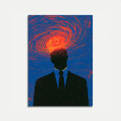 Mind on Fire Abstract Poster