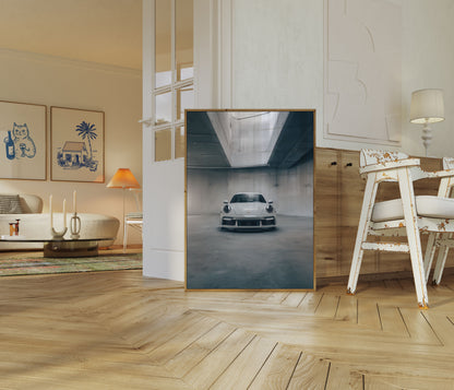 Sleek Silver Sports Car Poster