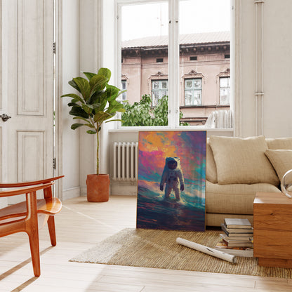 Cosmic Surf Astronaut Poster