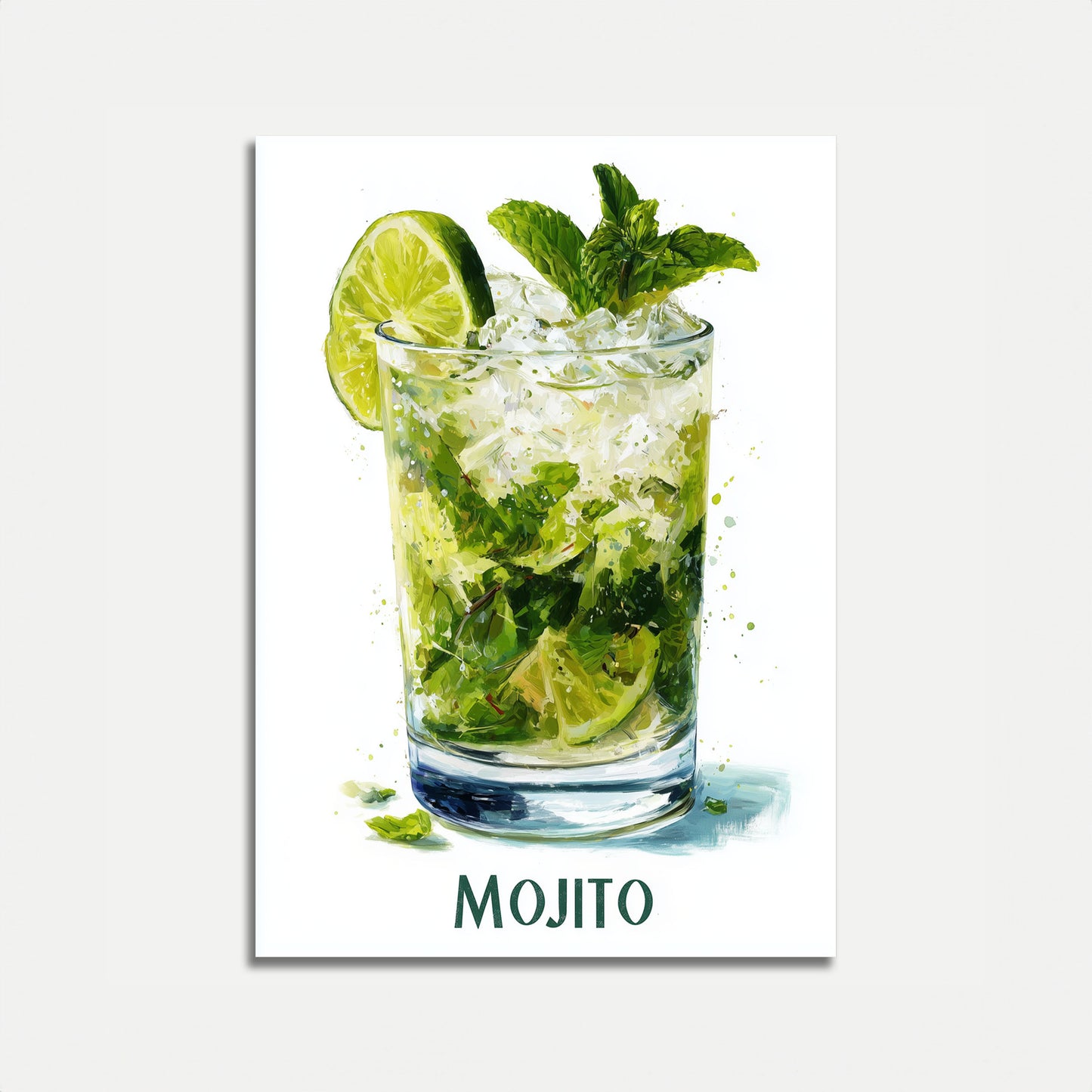 Refreshing Green Mojito Poster
