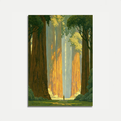 Ancient Forest Canyon Landscape Poster