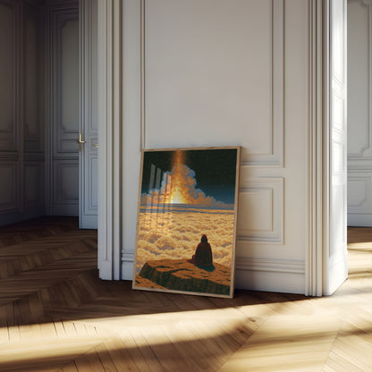 Affiche Vision Céleste au Bord des Nuages