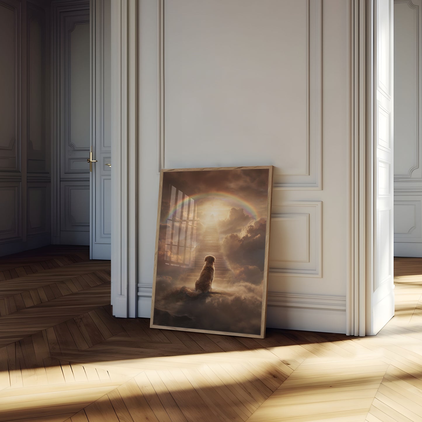 Rainbow Bridge Spiritual Dog Poster