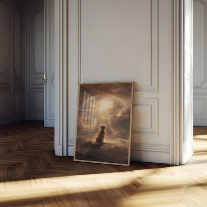 Rainbow Bridge Spiritual Dog Poster