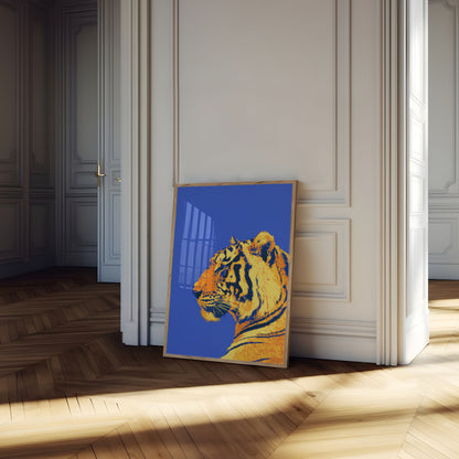 Lebendiges Tigerporträt Poster