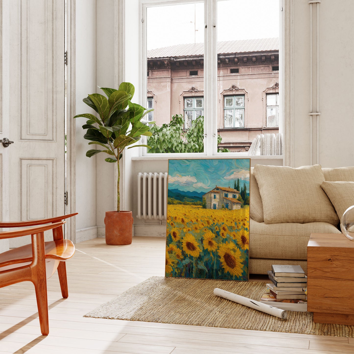 Tuscany Sunflower Fields Poster