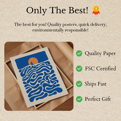 Cartel de Surfista Montando Olas del Océano