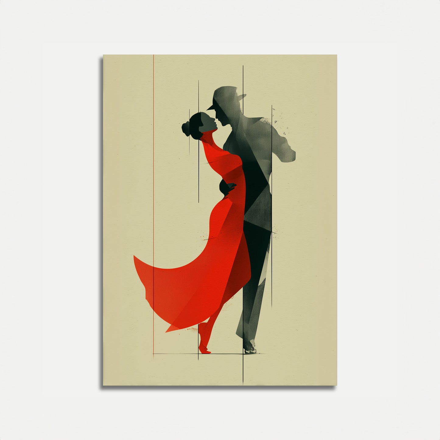 Passionate Dance Silhouette Poster