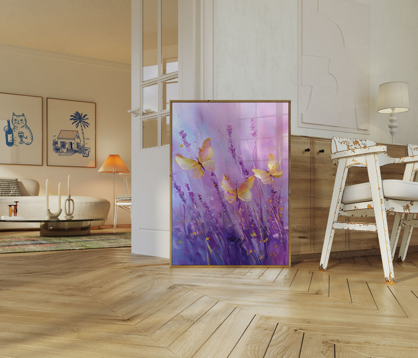 Lavendel Sommerfugl Dans Plakat