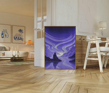 Meditation by Starlit Waters Poster