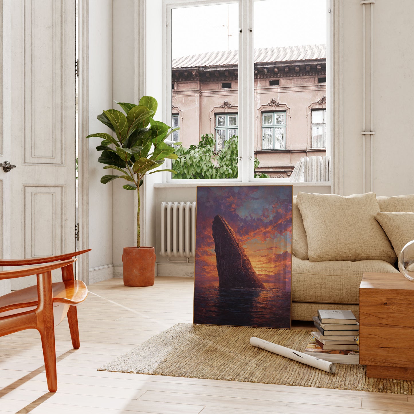 Manifesto Tramonto Antico Monumento di Pietra