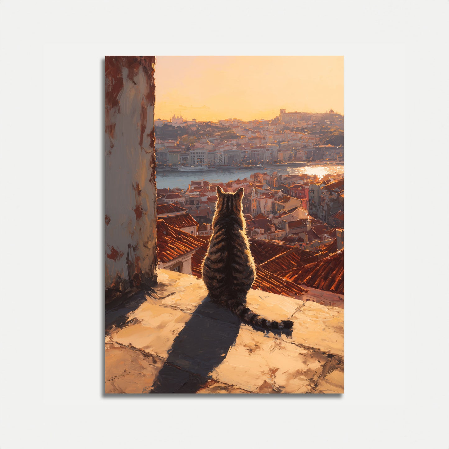 Cat Overlooking Lisbon Poster