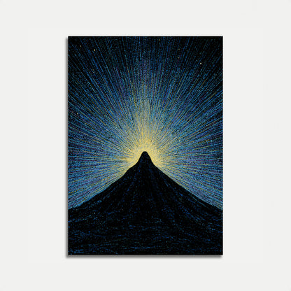 Digitaler Berg-Sonnenaufgang-Poster