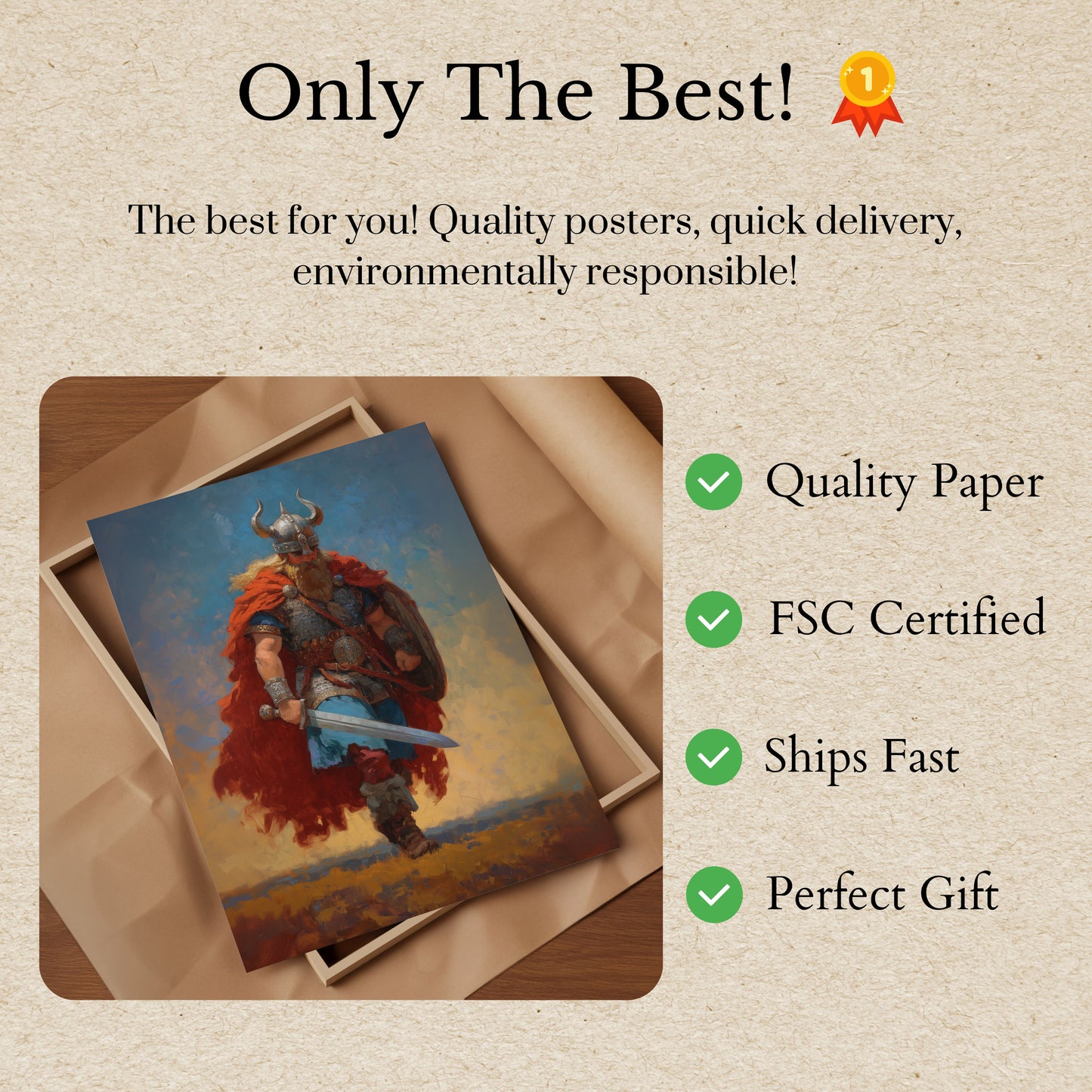 Mighty Viking Warrior Poster