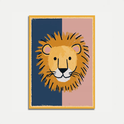 Leende Lion Ansikte Affisch