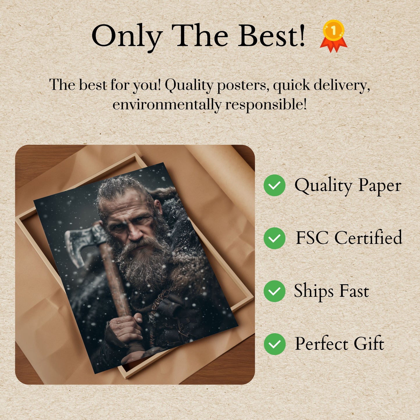 Fierce Viking Warrior Poster