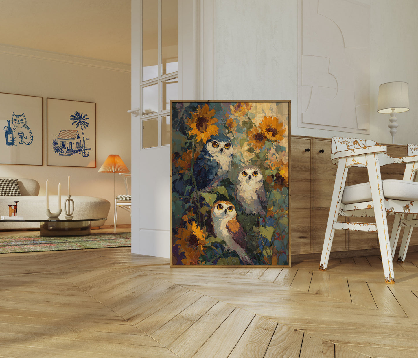 Ugler Blandt Solsikker Plakat