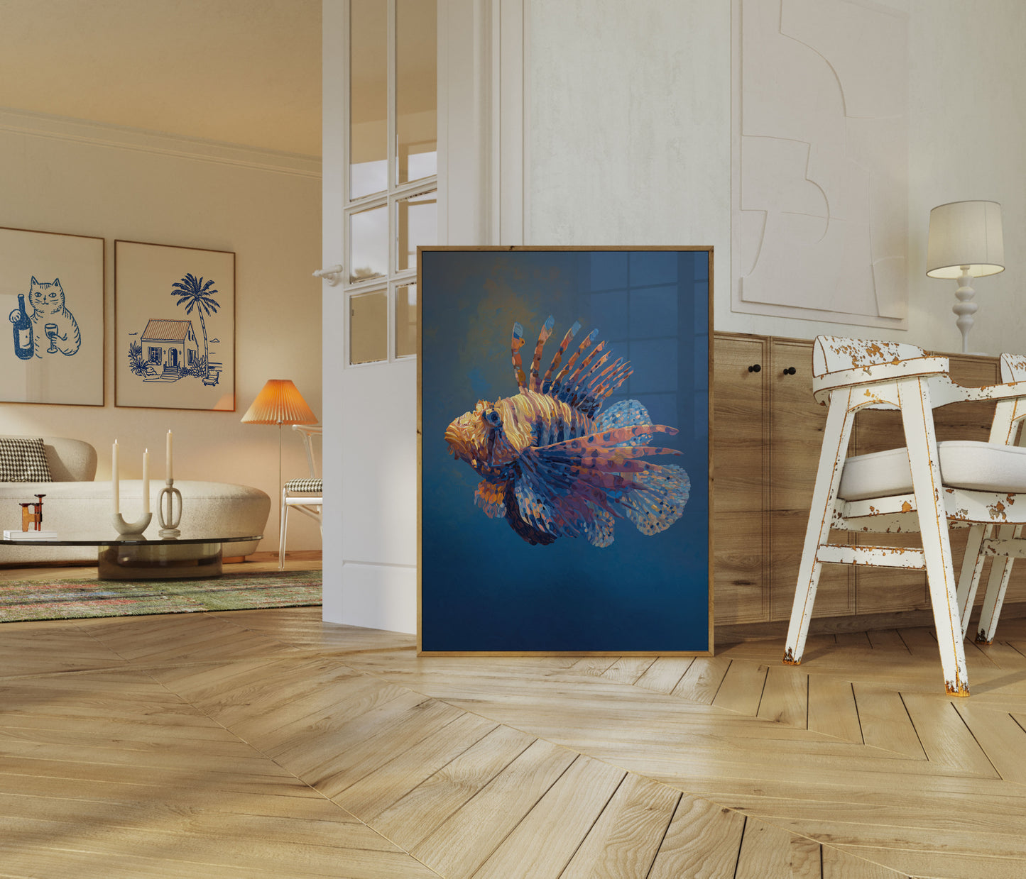 Undervattens Lejonfiskens Majestät Poster